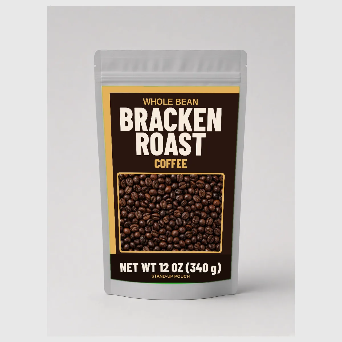 Bracken Roast, sample coffee pouch