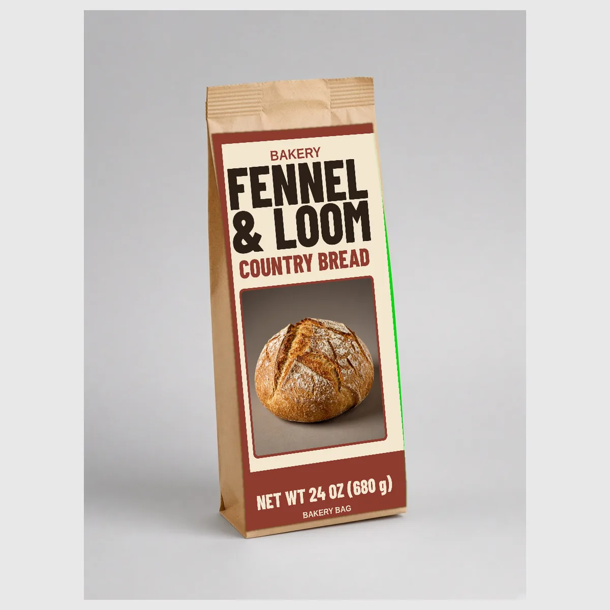 Fennel & Loom, sample bakery bread bag